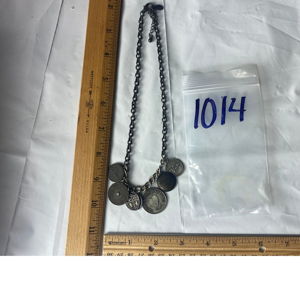 Boho Coin‎ Charm Necklace Silver Tone Layered Chain Pendant Women Accessories